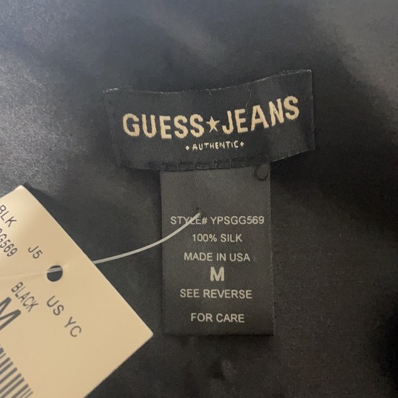 GUESS NWT SIZE M BLACK SATIN RUFFLE MINI SKIRT - Picture 10 of 11